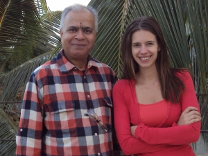 With Kalki Koechlin on the terrace of her apartment